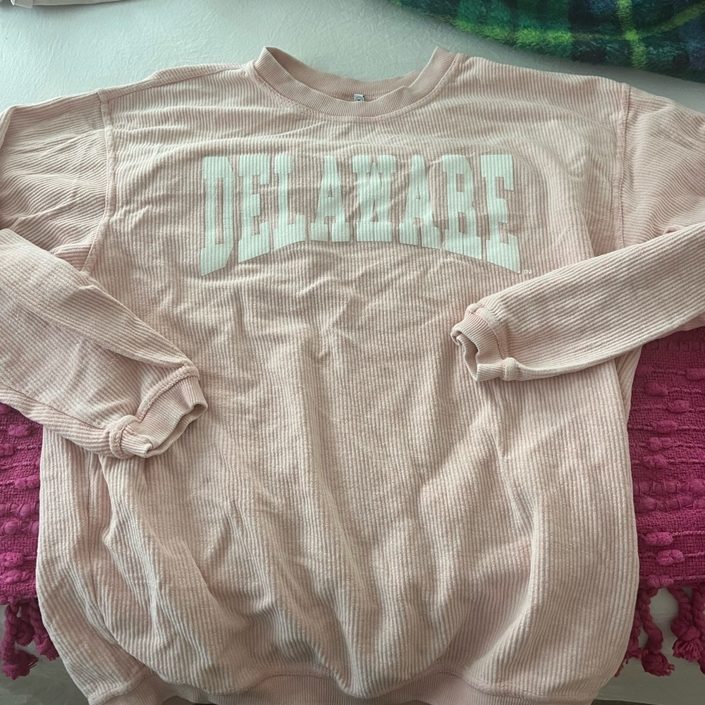 University of Delaware oversized pink sweatshirt